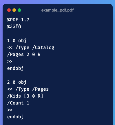 PDF Internal Structure